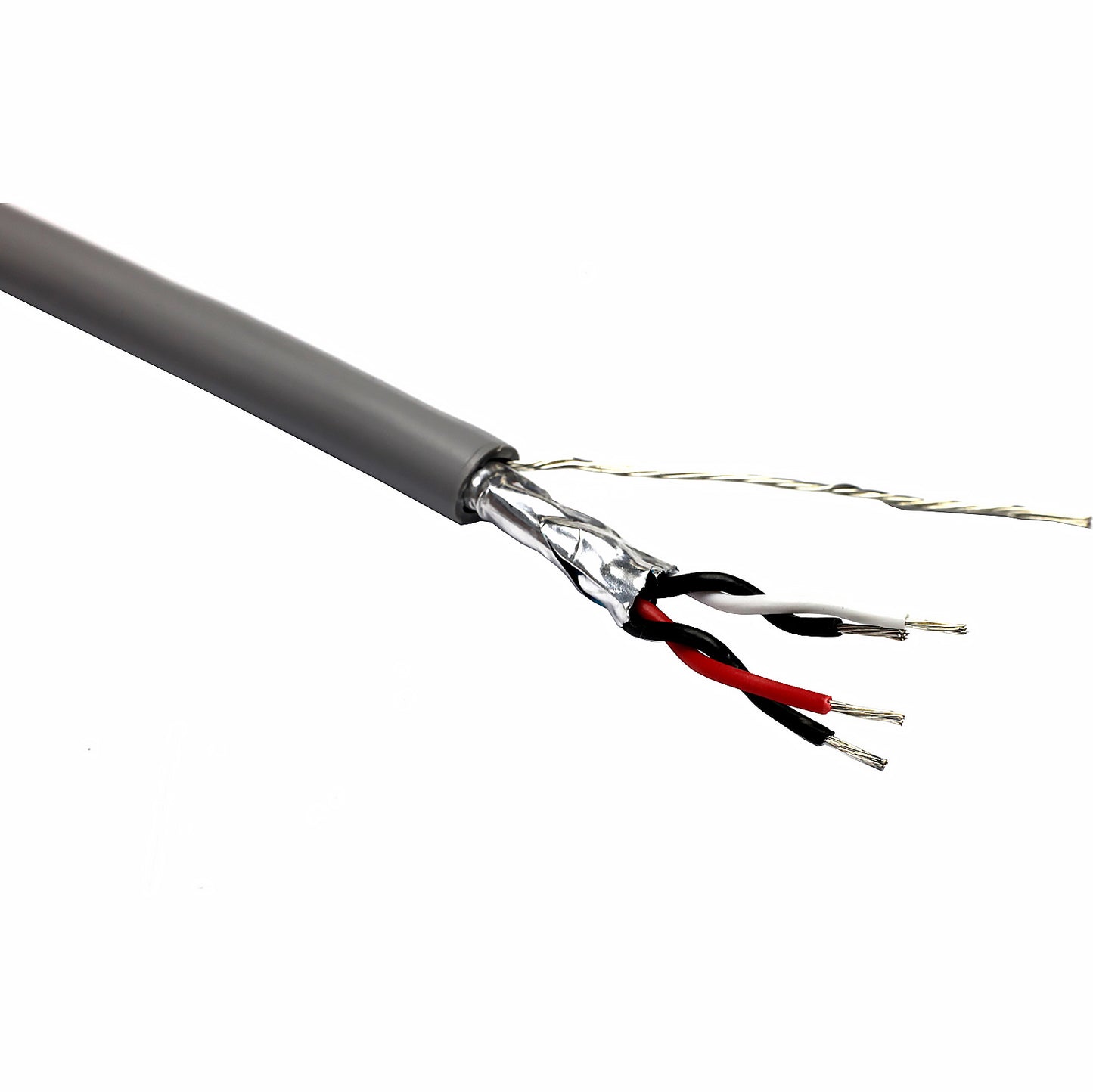 Grey 24AWG 2 Pair LSZH Eca Type 9502 Belden Equivalent Cable 100m
