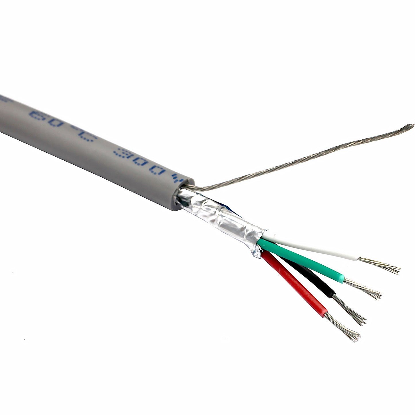 Grey 24AWG 4 Core Screened LSZH Eca Type 9534 Belden Equivalent Cable 100m