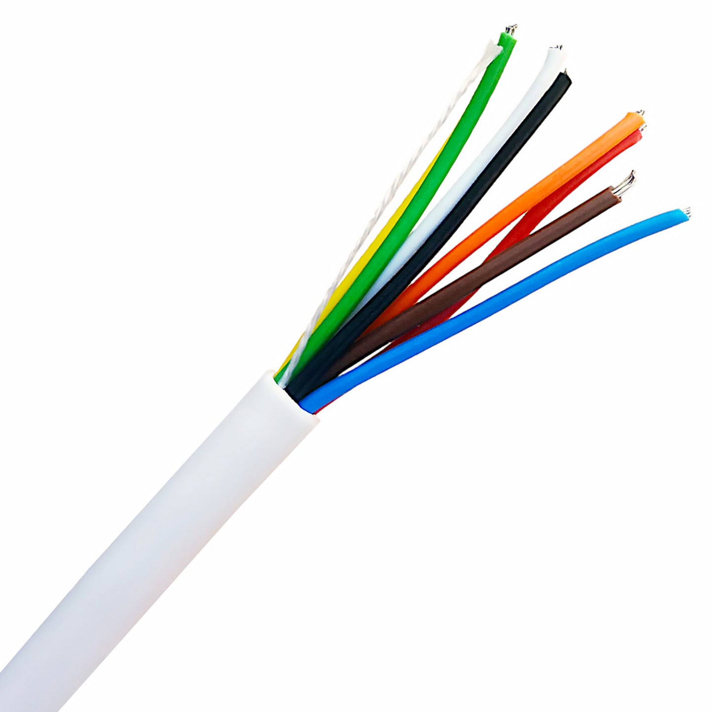 White 8 Core Internal Type 3 TCCA LSF Alarm Cable 100m