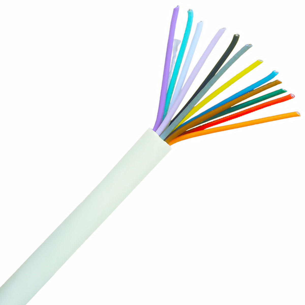 White 12 Core Internal Type 3 TCCA LSF Alarm Cable 100m