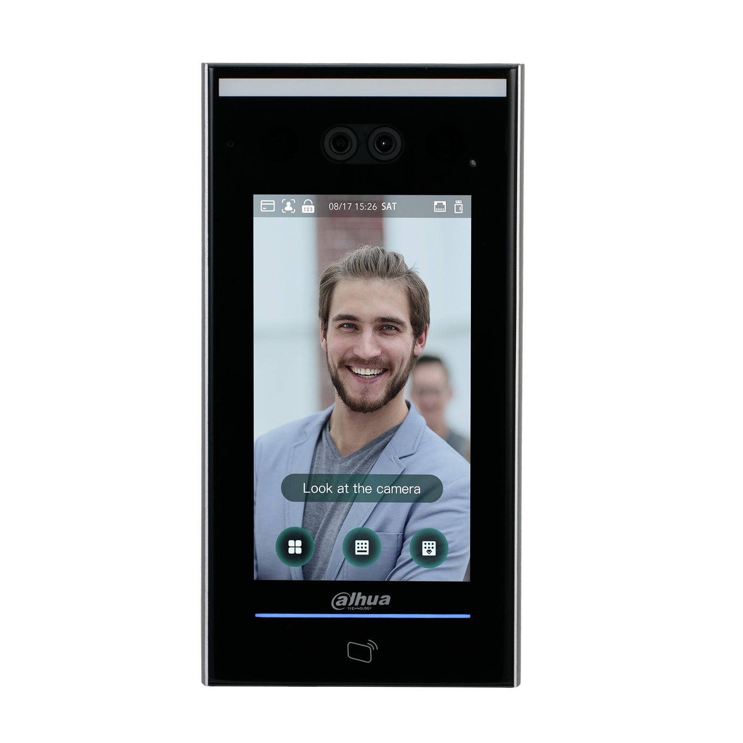 Dahua Facial Recognition Access Controller, 7" Touch Screen, 0.3-2m operation, White Light/IR, 100,000 users, Standalone/Network, 12Vdc, Int/Ext use