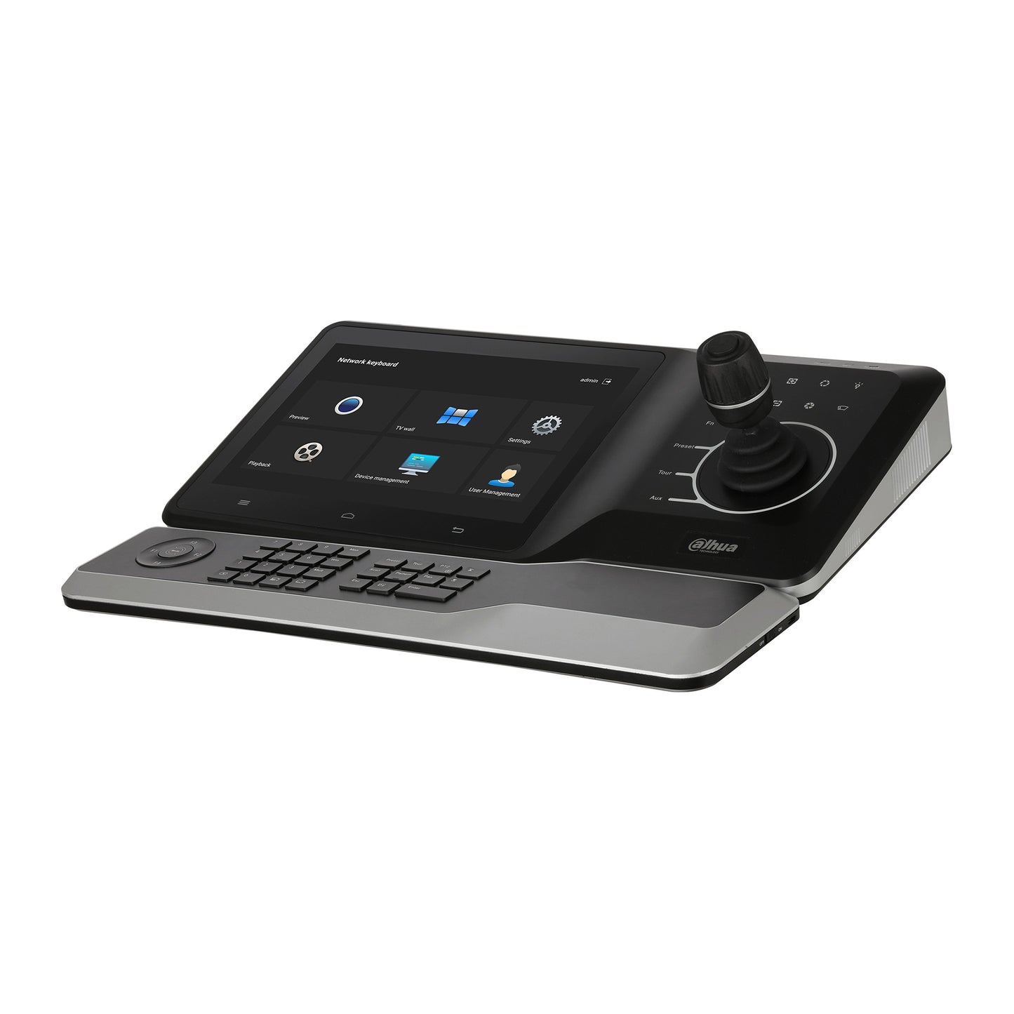 Dahua Network Joystick Keyboard Controller with Android Touchscreen Monitor, HD Outputs, RS485 PTZ Control, Extension Keypad Module