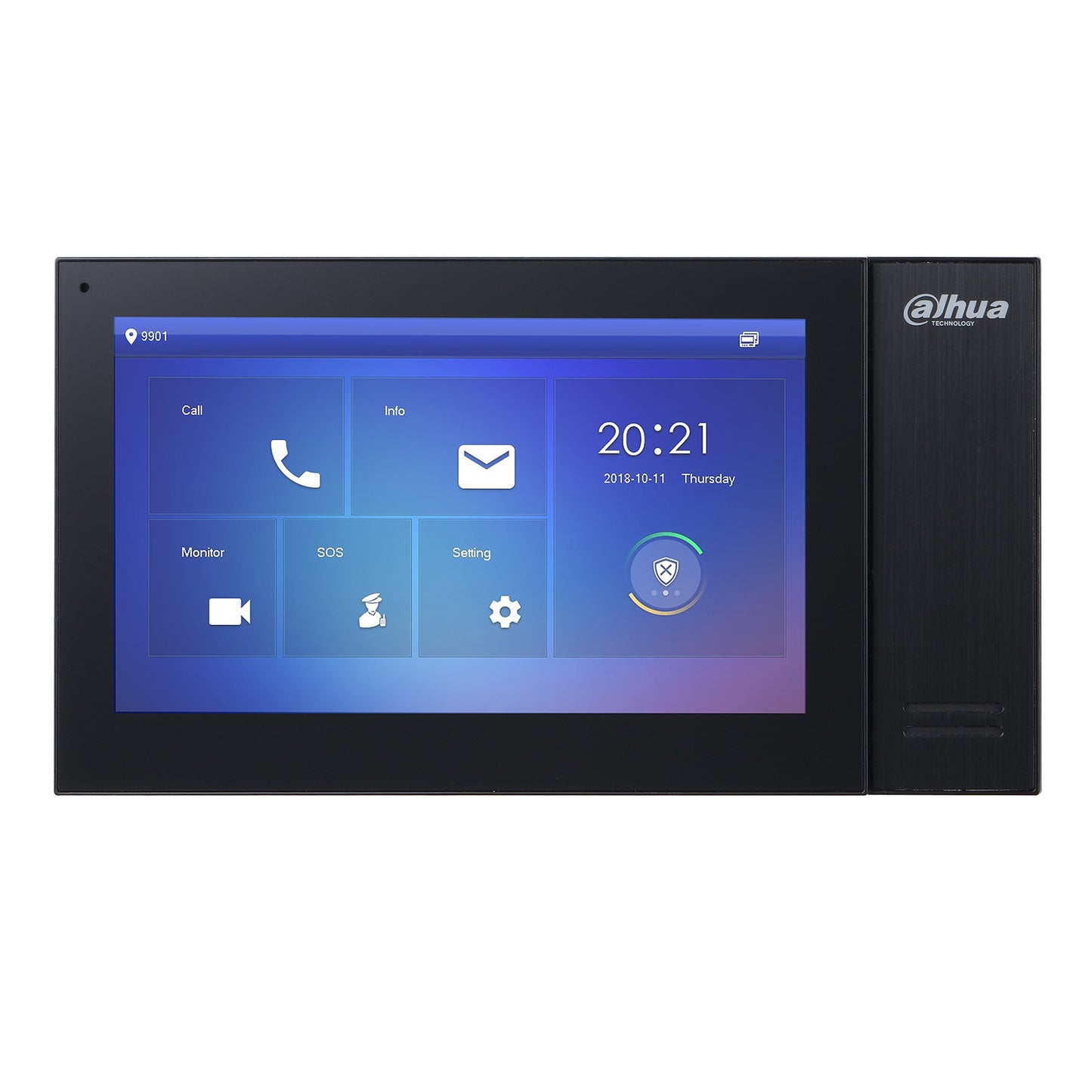 Dahua 7" Economy Video Monitor, Touch Screen, 12Vdc or PoE, Black