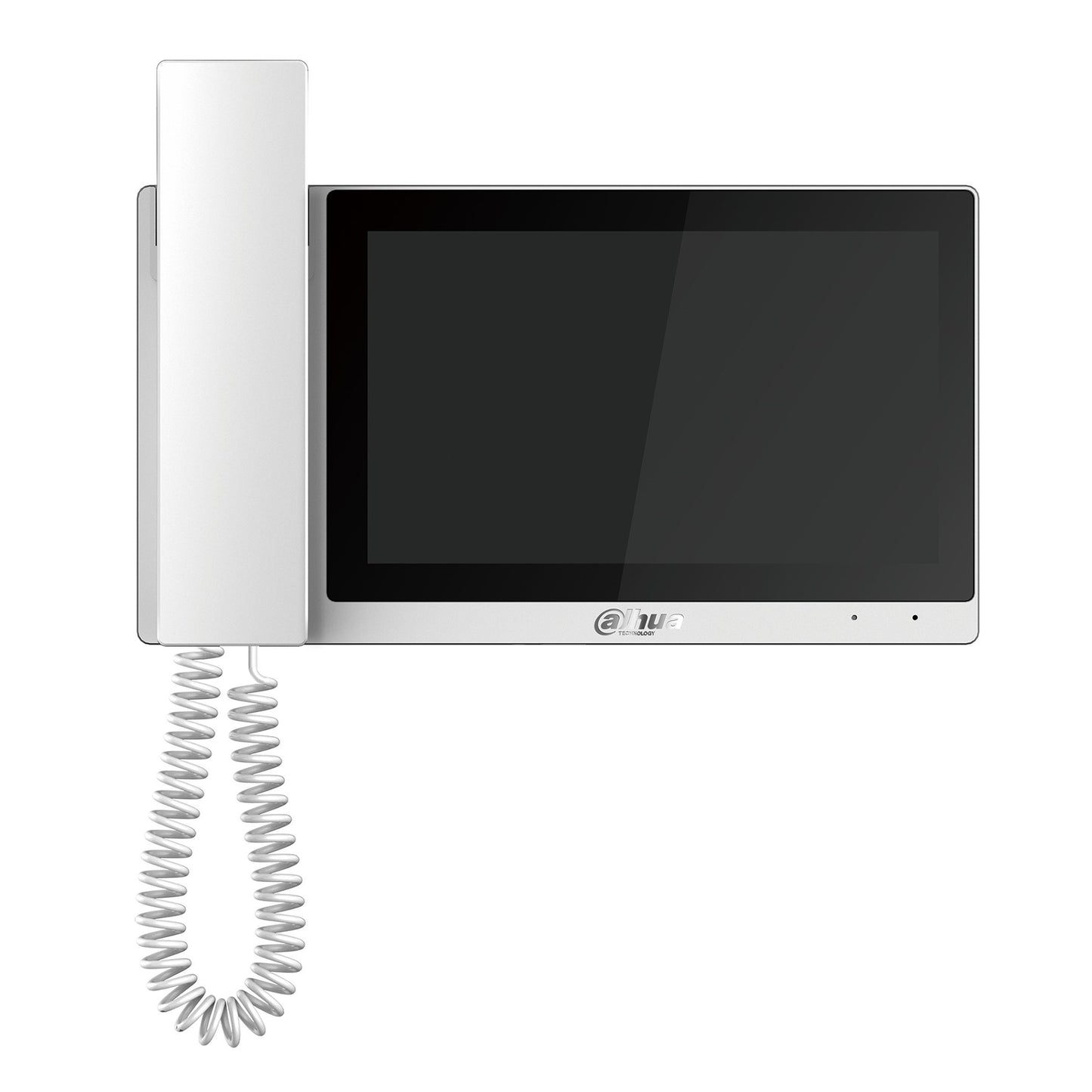 Dahua 7" Video Monitor with Handset, Touch Screen, Intercom, IP Camera Support, 10-15Vdc, PoE, White
