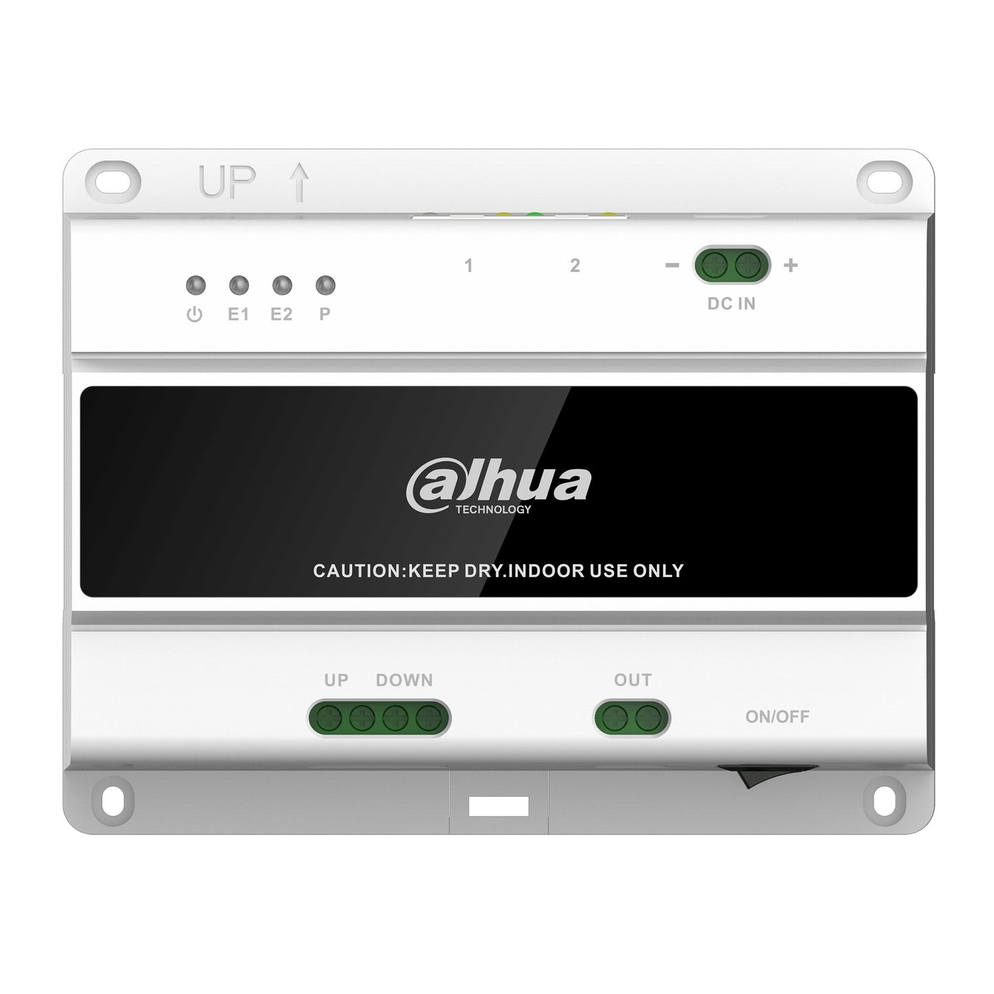 Dahua 2 Wire Digital Communication Switch, Supports 20 x Indoor Monitors & 2 Outdoor Stations, 10 level cascade, Network Port, 48Vdc input, PSU included