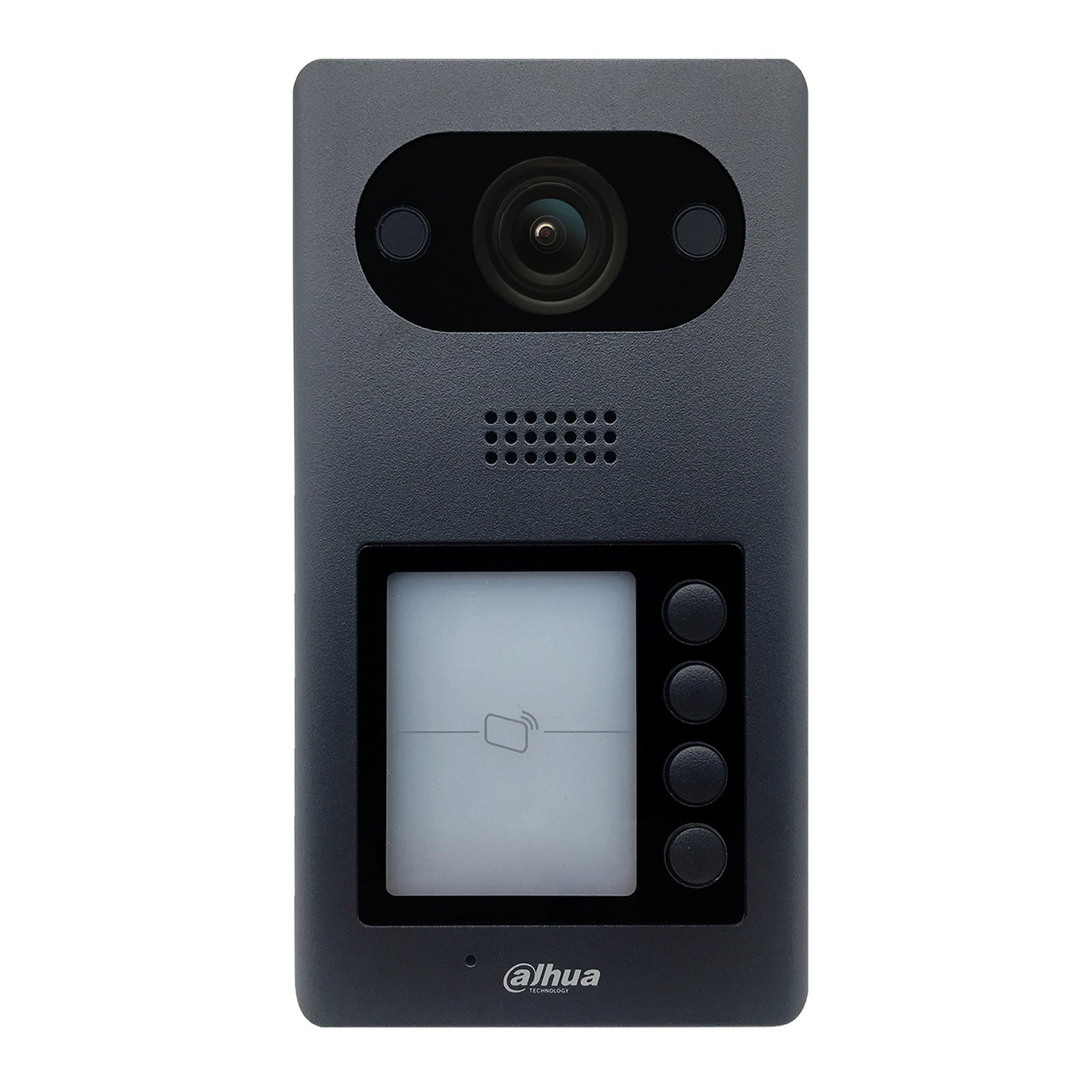 Dahua Four Button Video Entrance Unit, 2MP Camera, Aluminium Panel, Mifare Card Reader, 12Vdc, PoE