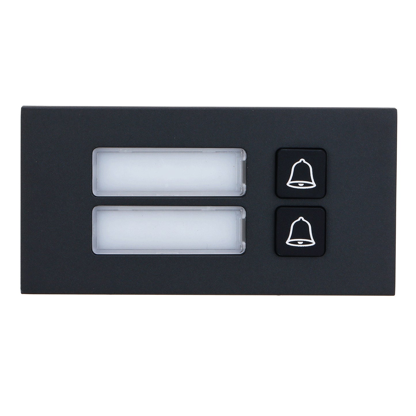 Dahua 2 Button Call Module, IK07 Anodised Aluminium, IP65, Half Size, Black Finish