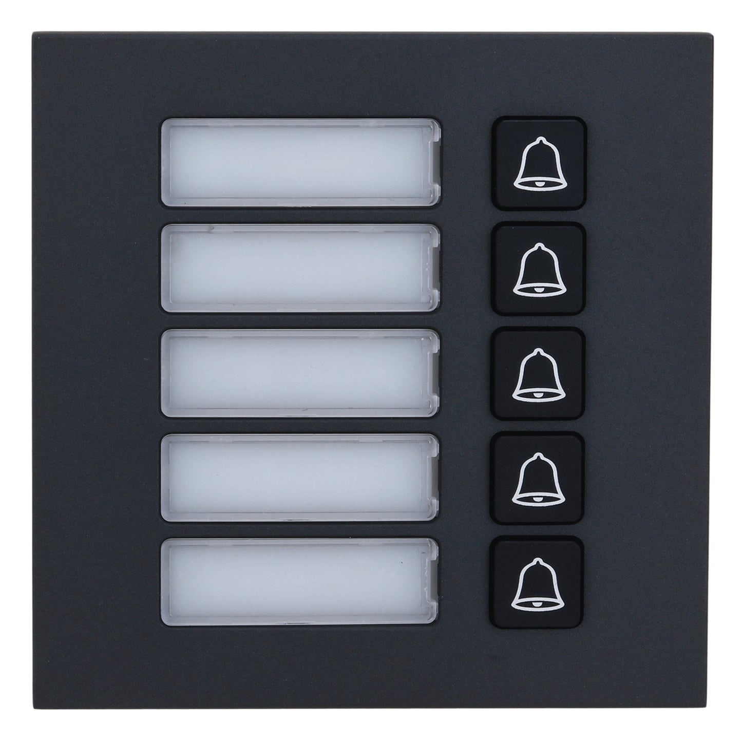 Dahua 5 Button Call Module, IK07 Anodised Aluminium, IP65, Black Finish