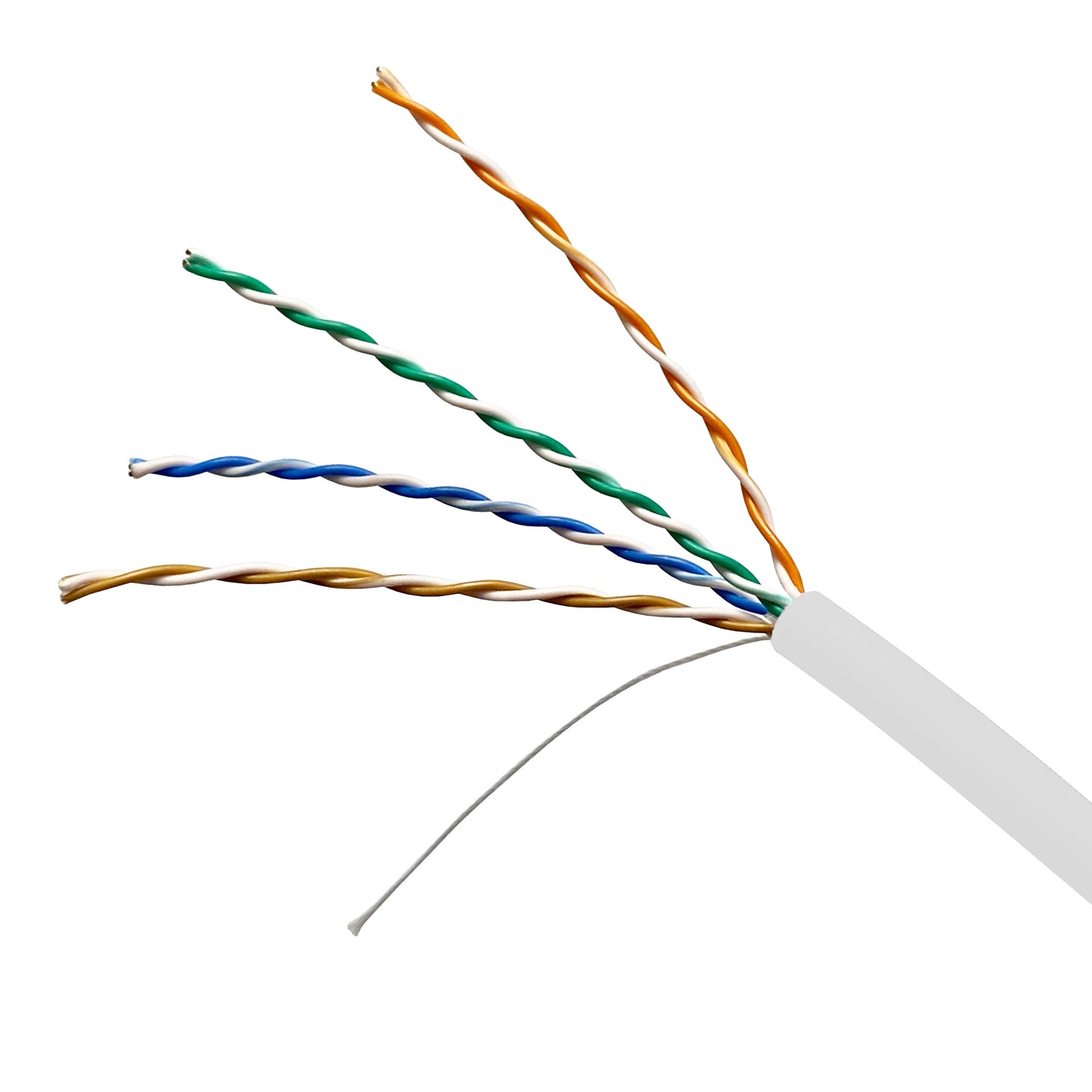 White Cable Intelligence Cat5e 100MHz 4-Pair UTP External PE UV-Resistant Fca Solid Copper Cable 305m