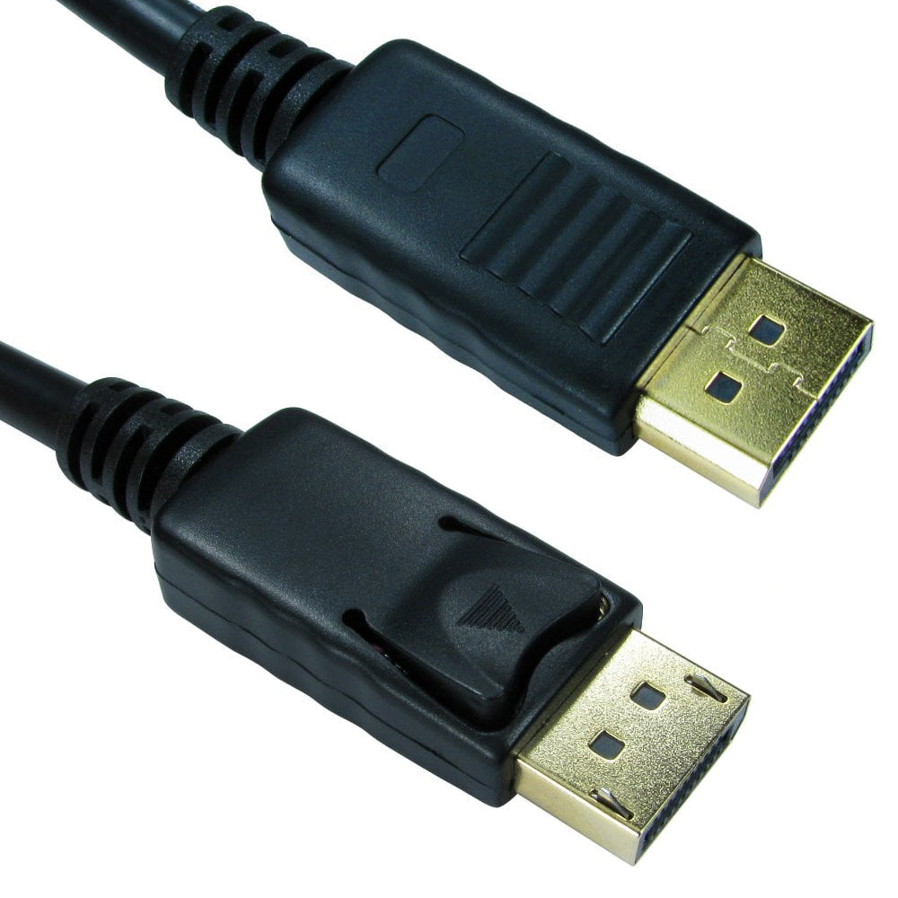 Black 5m Locking DisplayPort Cable