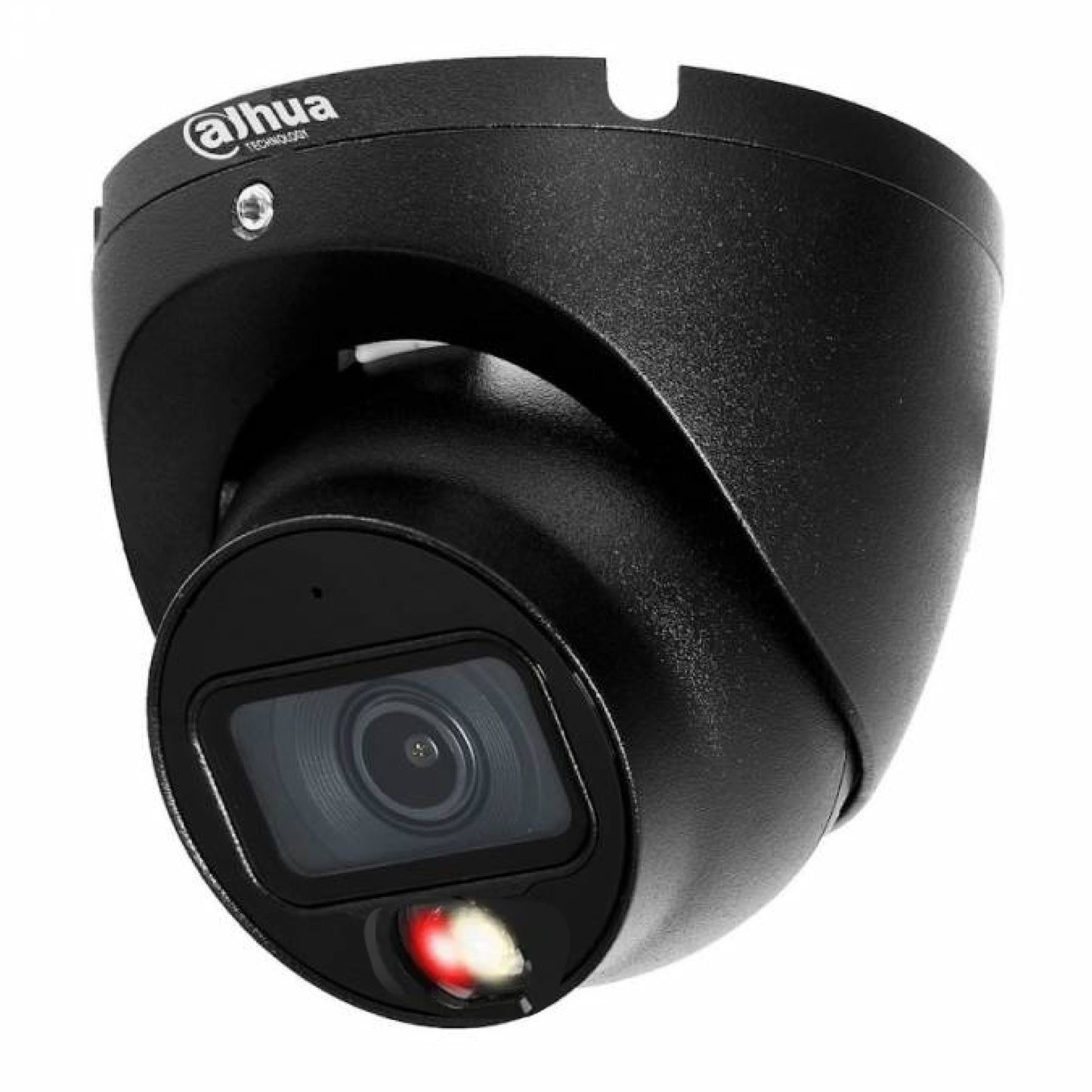 Dahua H.265 6MP Entry Level Turret Camera, Smart Dual Light, 30m Illumination, 2.8mm Lens, Audio Mic, IP67, PoE, 12Vdc, Black