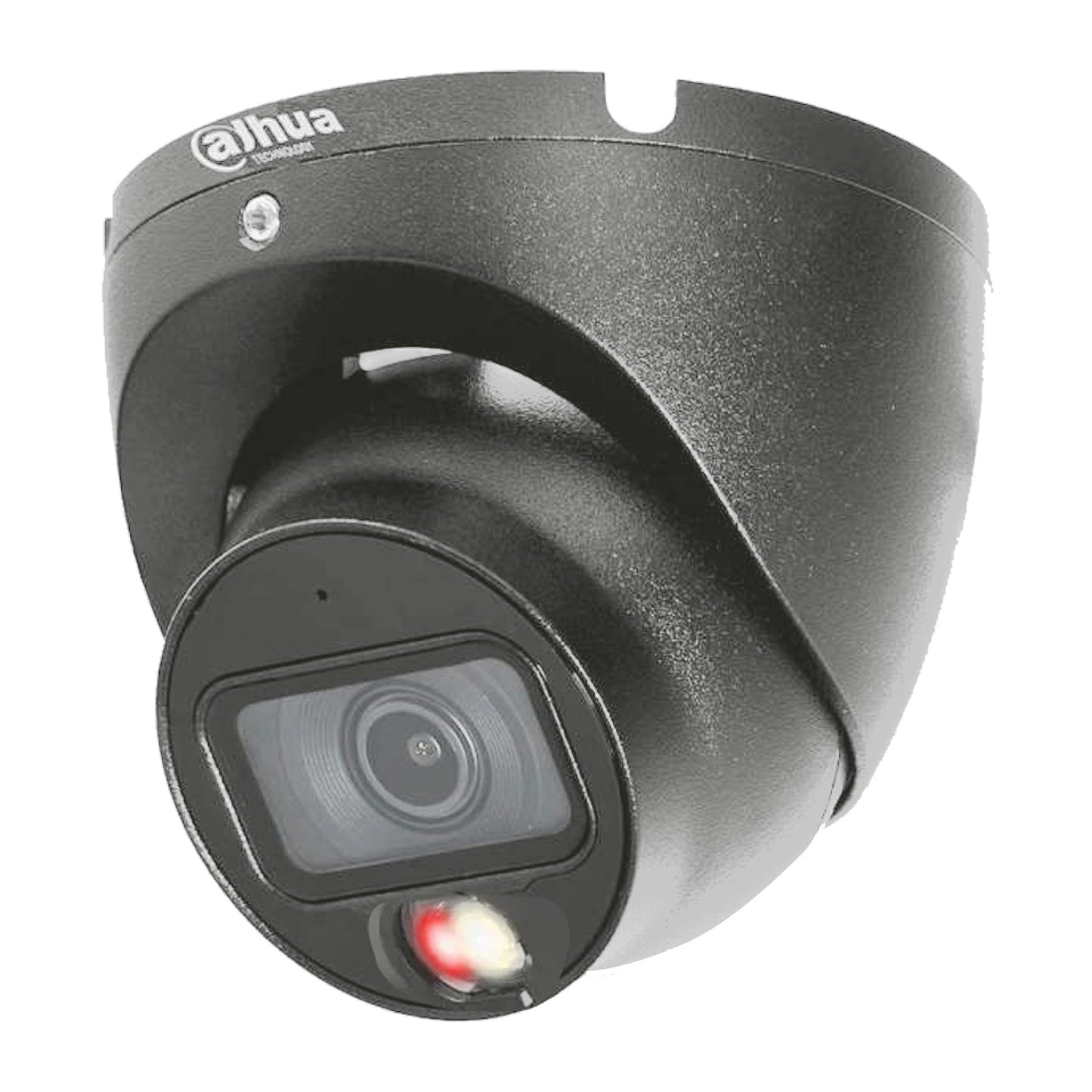 Dahua H.265 6MP Entry Level Turret Camera, Smart Dual Light, 30m Illumination, 2.8mm Lens, Audio Mic, IP67, PoE, 12Vdc, Grey