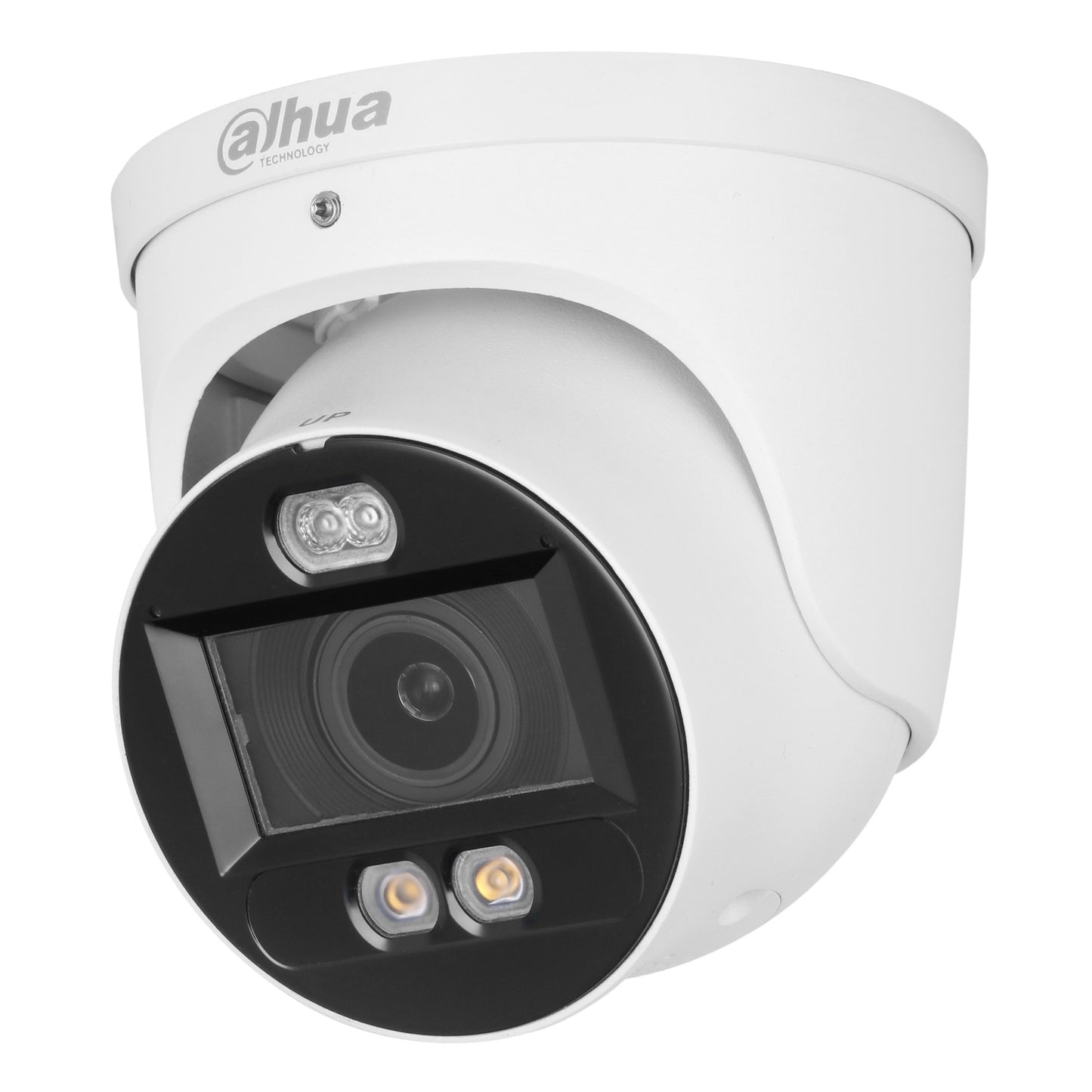 Dahua WizSense 5MP TiOC 2.0 H.265+ 'Active-Deterrent' Turret, SMD Plus, 2.7-13.5mm Lens, WDR, Smart Dual Illuminator (IR/White Light), Red and Blue Flashing Alarm LEDs, Integrated Speaker, Alarm In/Out, Audio In/Out, Mic, Micro SD Card, IP67, PoE, 12Vdc