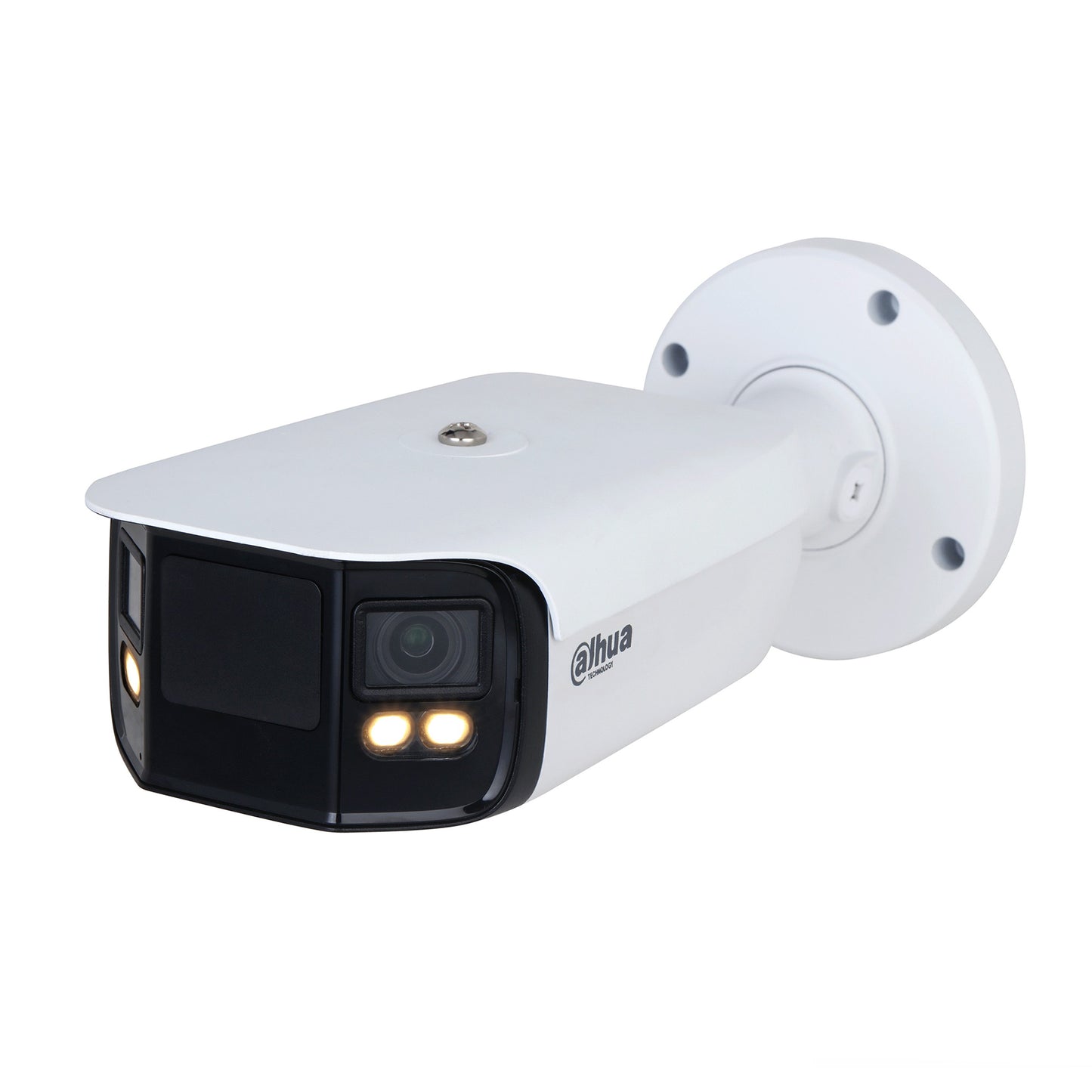 Dahua WizMind H.265+ 2 x 4MP Full Colour Dual Splicing 180 Degree Bullet Camera, 40m Warm Light, AI Functions, Mic, Alarm Input/Ouput, Audio In/Out, IP67, ePoE, 12Vdc/24Vac Mic, Alarm Input/Ouput, Audio In/Out, IP67, ePoE, 12Vdc/24Vac