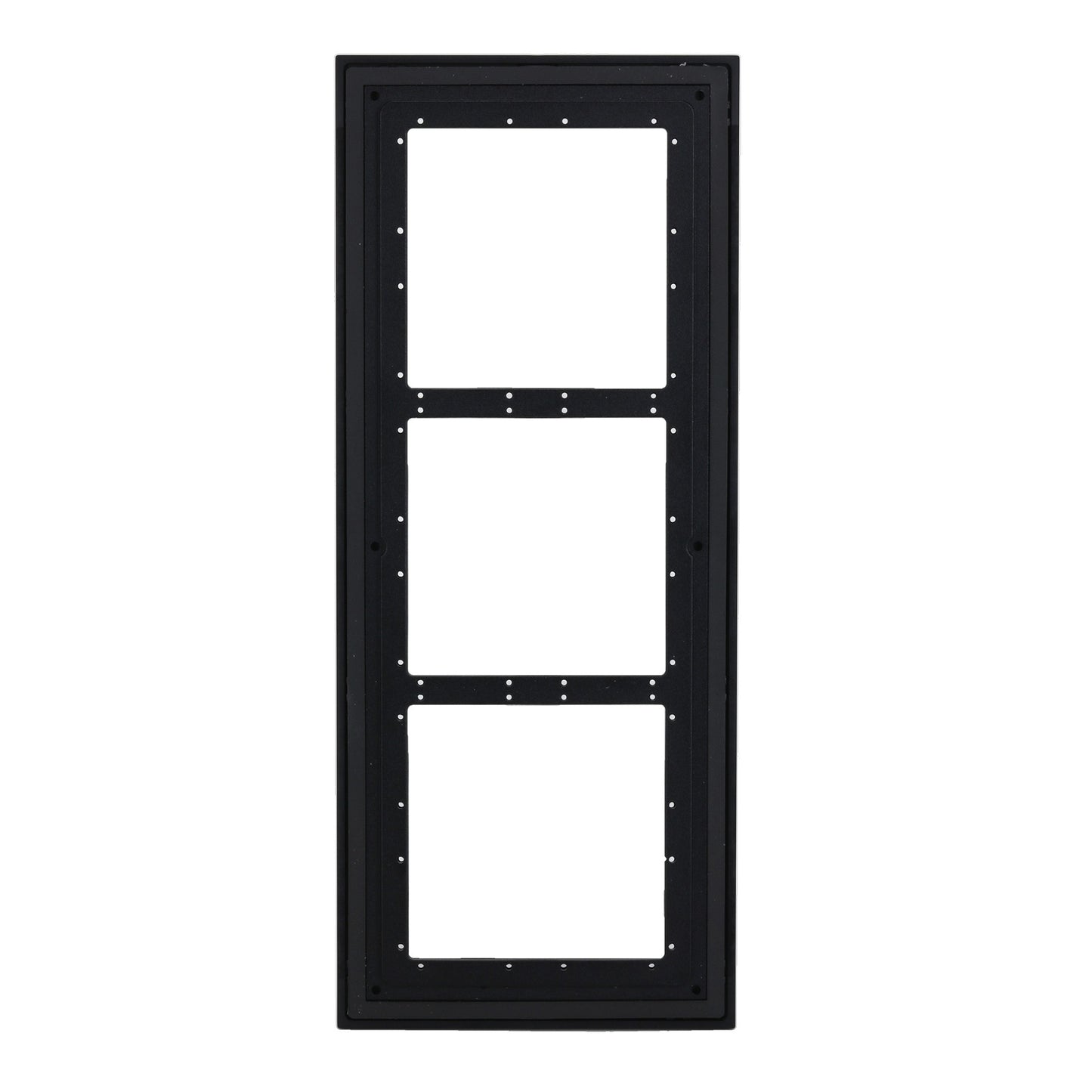 Dahua 3 Module Anodised Aluminium Surround Fascia Plate for VTO4202FB-MX Series, Black Finish