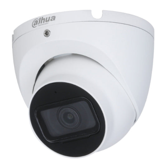 Dahua H.265 5MP Entry Level Turret, 30m IR, 2.8mm Lens, Motion Detection Only (no IVS), IP67, PoE, 12Vdc, White