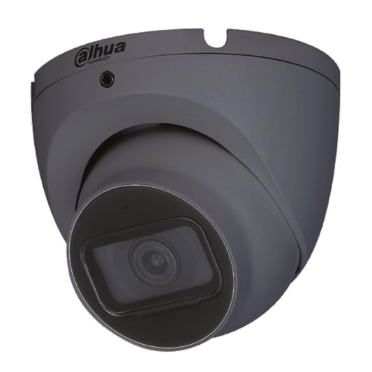 Dahua H.265 5MP Entry Level Turret/Eyeball, 30m IR, 2.8mm Lens, Motion Detection Only (no IVS), IP67, PoE, 12Vdc, Grey