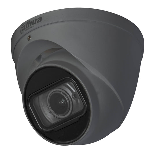 Dahua WizSense H.265+ 5MP Turret Camera, 50m IR, SMD Plus, Mic, 2.8mm Lens, SD Card, IP67, PoE, 12Vdc, Grey