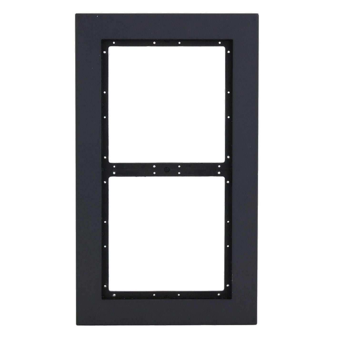 Dahua 2 Module Anodised Aluminium Surround Fascia Plate for VTO4202FB-MX Series, Black Finish